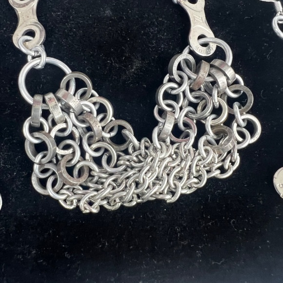 UPCYCLED BIKE / CYCLING PARTS • Adjustable Bracelet & Hook Earrings - Picture 7 of 12